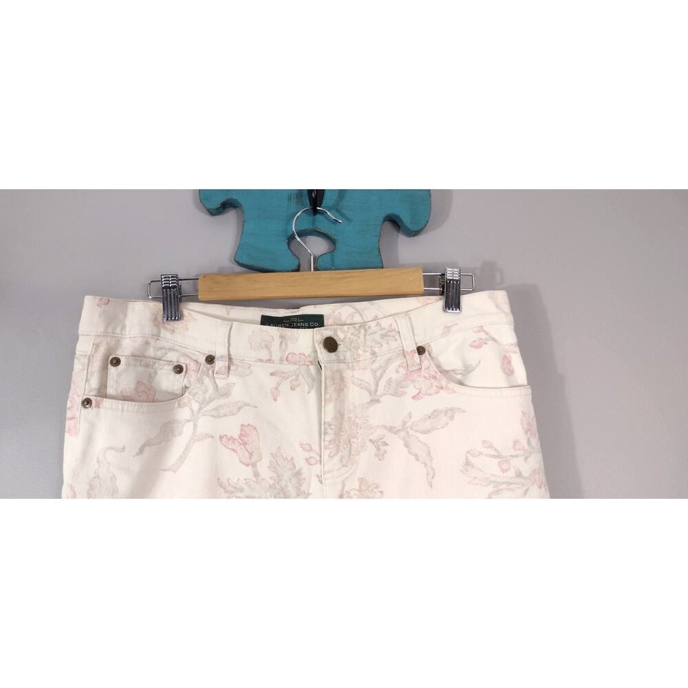 Ralph Lauren Floral Jean Modern Straight Ankle Cottagecore Coquette Sz 10 - Picture 6 of 16